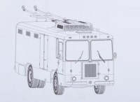 Масштабная модель 1:43 Грузовой троллейбус КТГ-1 с журналом Спецвыпуск №19 (Наши Автобусы. Modimio)