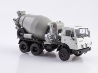 Масштабная модель 1:43 Автобетоносмеситель (бетономешалка) СБ-92 на шасси КамАЗ-5511, серый, Автоистория (АИСТ)