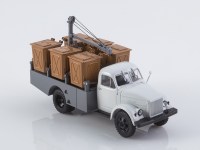 Масштабная модель 1:43 Контейнерный мусоровоз КММ-2 (51), на шасси автомобиля 4х2 Горький-51А, серый, Автоистория (АИСТ)