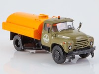 Масштабная модель 1:43 Аэродромная комбинированная поливомоечная машина АКПМ-3 (130), на шасси автомобиля 4х2 ЗиЛ-130, хаки, оранжевый, Автоистория (АИСТ)
