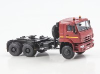 Масштабная модель 1:43 Седельный тягач 6х6 КамАЗ-65225, низкое седло, 1500 мм, рестайлинг, красный, Автоистория (АИСТ)