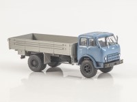 Масштабная модель 1:43 Двухосный дизельный бортовой грузовик 4х2 МАЗ-500А, синий, серый, Автоистория (АИСТ)