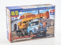 Сборная модель 1:43 Автокран КС-3575А на шасси 6х4 дизельного трехосного ЗиЛ-133ГЯ, перевыпуск 2025 г. (AVD Models)