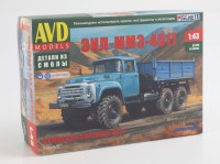 Сборная модель 1:43 Полноприводный сельскохозяйственный самосвал 6х6 ЗиЛ-ММЗ-4511 (AVD Models, смола)