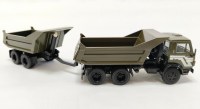 Сборная модель 1:43 Рама двухосного самосвального прицепа модели -8577, трансКИТ для кузова -5511 от Элекон (Клен)