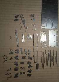 Сборная модель 1:43 Надстройка трубоплетевозная -59602А с прицепом-роспуском -9047Т для шасси -55571 из Миасса (Клен) 