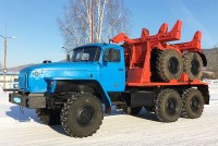 Сборная модель 1:43 Надстройка трубоплетевозная -59602А с прицепом-роспуском -9047Т для шасси -55571 из Миасса (Клен) 