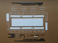 Сборная модель 1:43 Двухосный удлиненный полуприцеп для перевозки контейнеров ОдАЗ-885 (Клен)