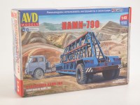 Сборная модель 1:43 Советский одноосный полуприцеп-панелевоз НАМИ-790 (AVD Models)