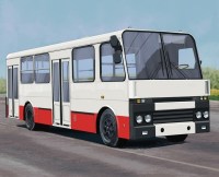  Масштабная модель 1:43 Отечественный автобус Альтерна-4216 с журналом №74 (Наши Автобусы. Modimio)