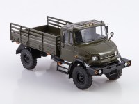 Масштабная модель 1:43 Экспериментальный двухосный полноприводный бортовой автомобиль 4х4 ЗиЛ-43273Н (-432730) (ModelPro)