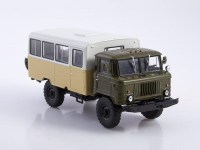 Масштабная модель 1:43 Вахтовый автобус ТС-3974 на шасси 4х4 Горький -66, с журналом №77 (Легендарные грузовики СССР)