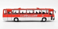 Масштабная модель 1:43 Междугородний автобус Икарус-250.59, красно-белый, Совтрансавто, с журналом №18, перевыпуск 2026 г. (Наши Автобусы. Modimio)