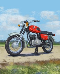 Масштабная модель 1:24 Советский мотоцикл Восход-250 с журналом №80 "Наши Мотоциклы" (MODIMIO Collections)