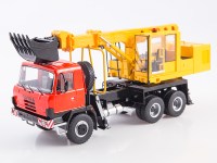 Масштабная модель 1:43 Экскаватор-планировщик UDS-114A на шасси 6х6 Татра-815, Tatra-815, красный, желтый, перевыпуск, Start Scale Models (SSM)