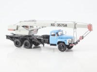Масштабная модель 1:43 Автокран КС-3575А на шасси 6х4 дизельного трехосного ЗиЛ-133ГЯ, голубой, серый, Start Scale Models (SSM)