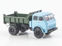Масштабная модель 1:43 Советский двухосный самосвал 4х2 МАЗ-503Б, голубой, зеленый, Start Scale Models (SSM)