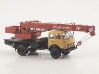 Масштабная модель 1:43 Автокран КС-3577 на шасси 4х2 МАЗ-500А, желтый, красный, Start Scale Models (SSM)