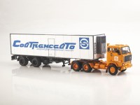 Масштабная модель 1:43 Седельный тягач 6х2 Вольво, Volvo F89 с полуприцепом-рефрижиратором KlegeFrance, Совтрансавто, Start Scale Models (SSM)